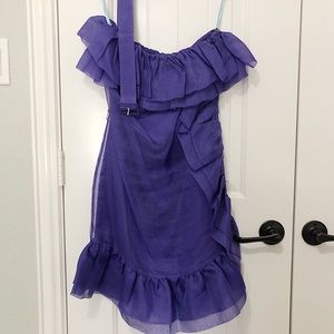 Marciano Purple Ruffle Dress